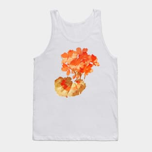 Burnt Orange flowers Tank Top